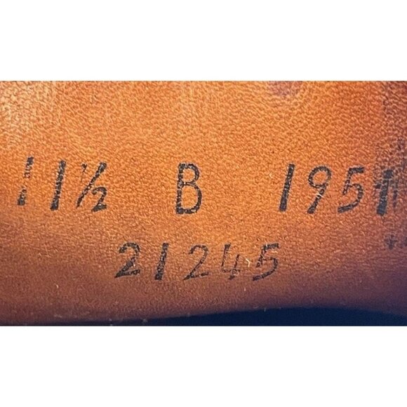 Allen Edmonds Mens Wilbert Oxford Shoes 11.5B Chili Split Toe Rubber Soles Brown - Picture 11 of 11